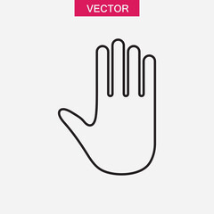 Palm, Hand icon vector,simple linear illustration for web and app..eps