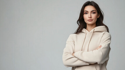 Obraz premium mock up of a beautiful woman, generative ai