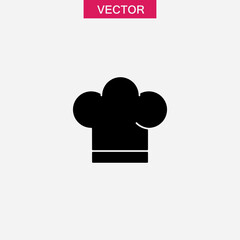 Chef hat vector flat black simple trendy style illustration for web and app..eps