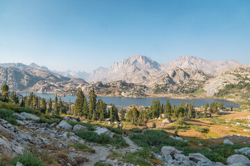 Obraz premium Landscape of Titcomb Basin in the Wind Rivers