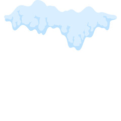 Christmas Snow Cap Border Illustration