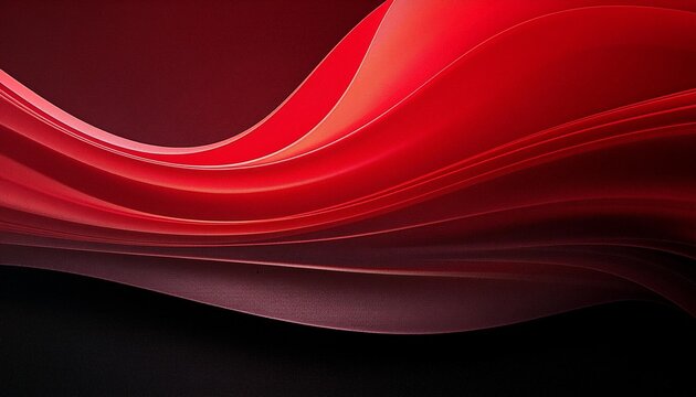 The vibrant red color and dark background in this abstract image create a dramatic, eye-catching effect