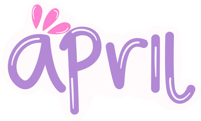 April Cute Sticker
