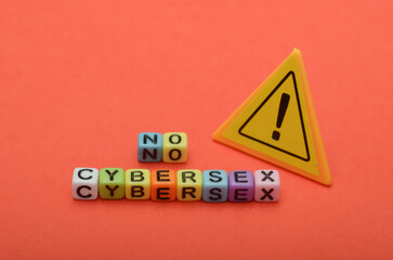The image conveys a strong message against cybersex, emphasizing its negative consequences.