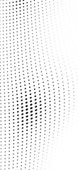 Naklejka premium Waves of halftone texture in black and white