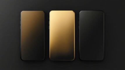 Subtle dark gold gradient with soft, smooth transitions, blending seamlessly from rich gold to black for a luxurious and understated effect
