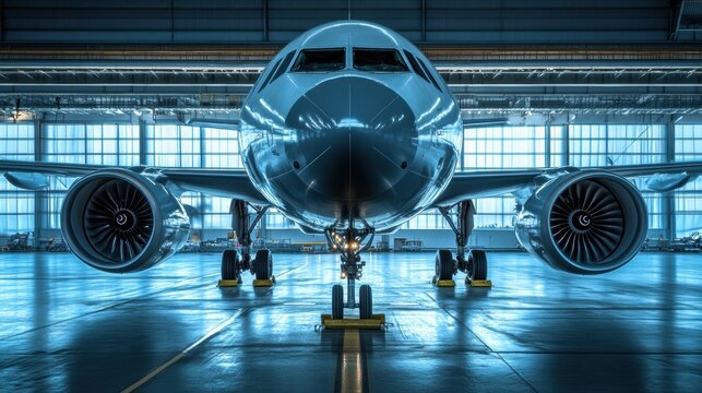 Modern aircraft design in aeronautical engineering, focusing on fuel efficiency, structural integrity, and cutting-edge aerodynamics