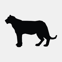 vector animal icons of black color