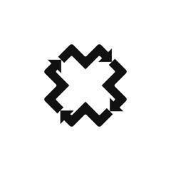 Arrow logo vector, letter X logo design template