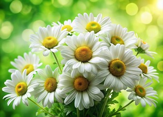 Fototapeta premium Beautiful Green Daisy Bouquet - Fresh Floral Still Life Photography