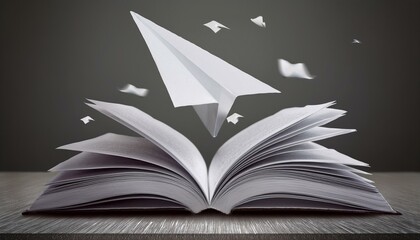 Open Book Flying Letters