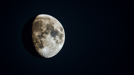 Obraz premium Eclipse with the Moon Partially Covered by Shadow