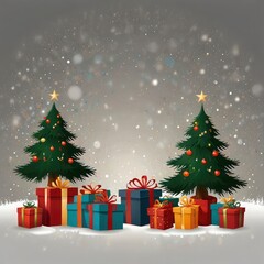 Obraz premium Christmas tree in front of a house
