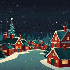 Fototapeta premium Christmas tree in front of a house