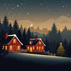 Christmas tree in front of a house