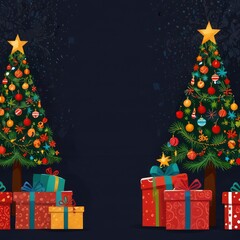 Christmas tree in front of a house