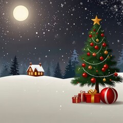 Christmas tree in front of a house