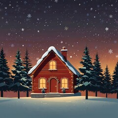 Christmas tree in front of a house