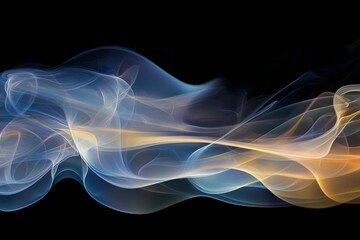 Obraz premium Swirling, colorful smoke patterns against a dark background, providing a mysterious and artistic texture for digital overlays. 