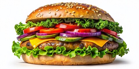 Plant-Based Mushroom Burger - AI Food Photography