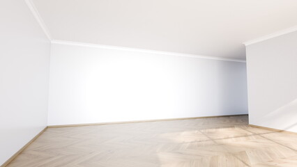 bright and spacious empty room features polished wooden flooring and white walls, offering a clean canvas for future decoration and personal touches. natural light enhances the openness