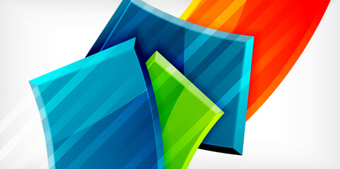 Vector abstract color geometric shapes. Illustration For Wallpaper, Banner, Background, Card, Book Illustration, landing page