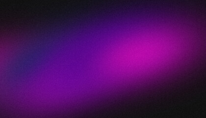 Abstract glowing color gradient grainy background. Dark purple blue black color noisy gradient, vibrant color flow, wave shaped, bright, shine, noise texture backdrop design