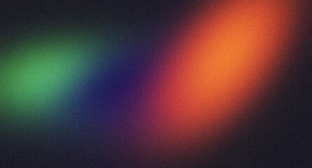 Abstract glowing color gradient grainy background. Dark red purple blue black color noisy gradient, vibrant color flow, wave shaped, bright, shine, noise texture backdrop design