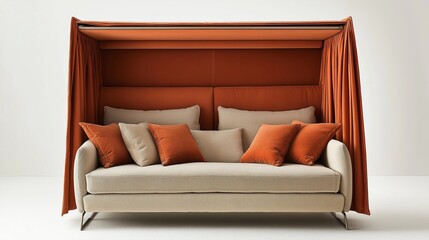 elegant sofa isolated on white background