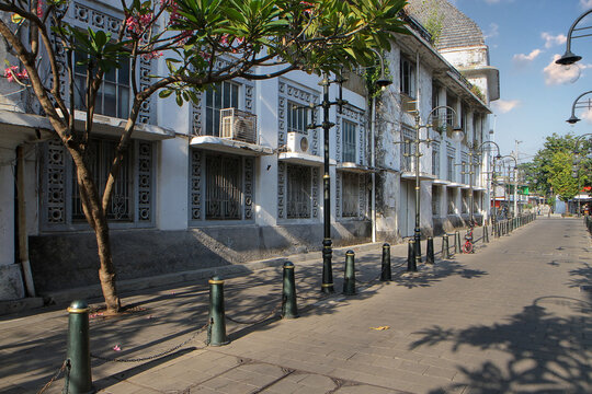 Kota Lama or Old City, Semarang downtown street with old historical building