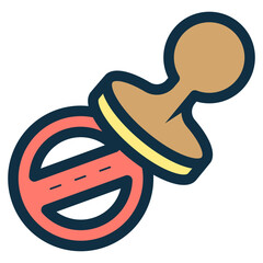 approved or denied rubber stamp icon