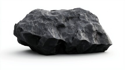 Obraz premium Coal on Isolated White Background