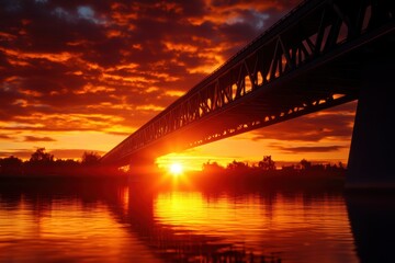 Fototapeta premium Stainless steel alloy bridges with anti-corrosion properties, ensuring longevity in coastal regions