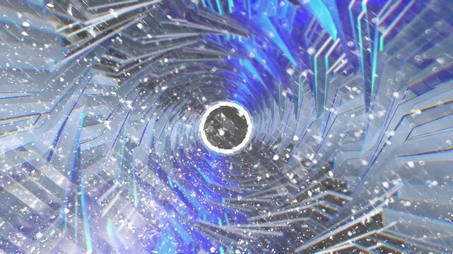 Animation Of Abstract 3 D Background In The Form Of A Spiral. 4 K
