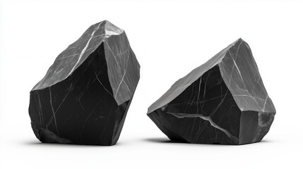 Coal on Isolated White Background