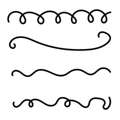 Doodle drawing line set vector