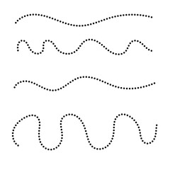 Drawing dots line collection vector design