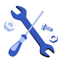 Wrench and screwdriver