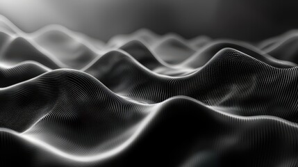 Abstract Gray and Black Wave Pattern Design