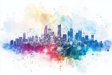 Obraz premium The Token Web, Digital Asset Tokenization