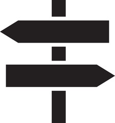 Signpost Glyph Icon