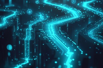 Obraz premium Asset Blockchain Pathways, Digital Asset Tokenization