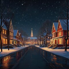 Christmas tree in front of a house