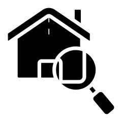 real estate property audit inspection glyph icon