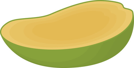 Slice of mango fruit vector illustration