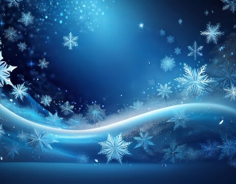 A magical winter night with twinkling stars and a blanket of snow