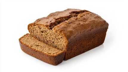 Banana bread made with whole wheat, lowcalorie, and dietconscious