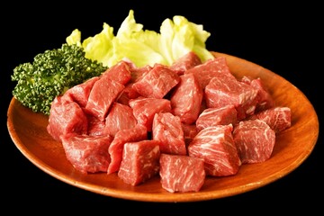 牛赤身肉ステーキ＆サイコロステーキ