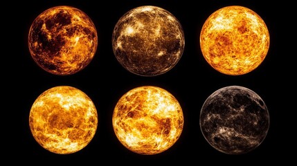 Obraz premium Terrestrial Body Split Screen Comparison Visualization