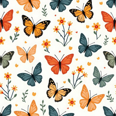 Butterfly with sunflowers 